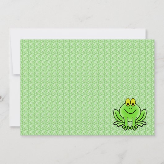 カエルの誕生日パーティーの招待状 招待状 (裏面)