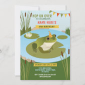 カエルの誕生日パーティーパーティーへ! 招待状 (正面)
