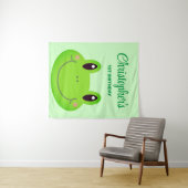 カエルの誕生日パーティー子供用バナー タペストリー (インサイチュ(横))