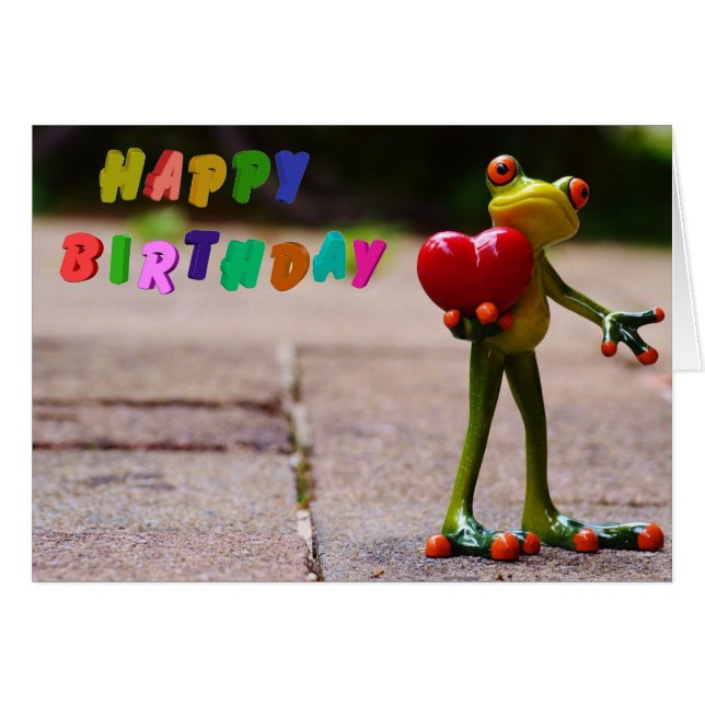 カエルの赤いハート (正面横)