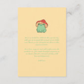 カエルの赤ちゃんシャワー付きききのこ エンクロージャーカード (裏面)