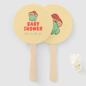 カエルの赤ちゃんシャワー付きききのこ ハンドファン (正面&裏面)