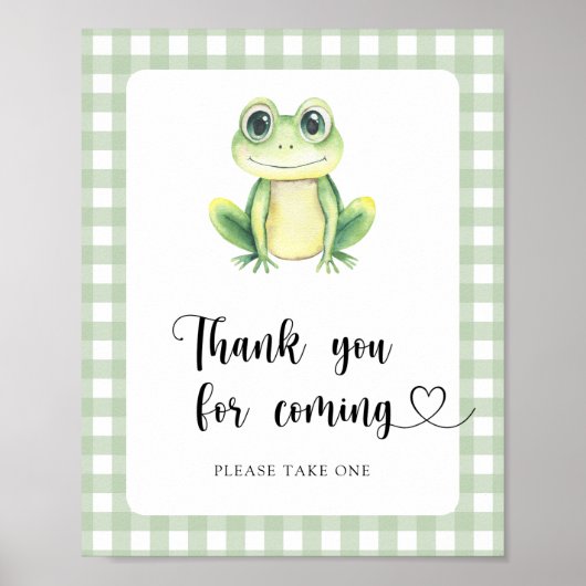 カエルの赤ちゃんシャワー – ありがとう来ございます ポスター (正面)