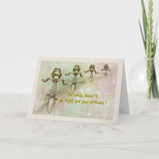 カエルの遅れて誕生日 カード (正面)