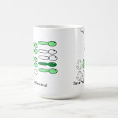 カエルの遺伝学のマグを救って下さい コーヒーマグカップ (中央)