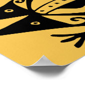 カエルの部族アートアルゼンチン古代フォークアート ポスター (角)