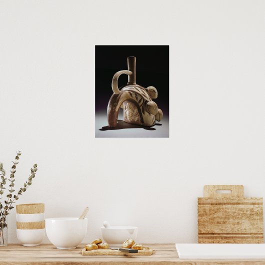 カエルの陶器の登山ココアの木 ポスター (キッチン)