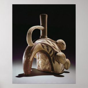 カエルの陶器の登山ココアの木 ポスター