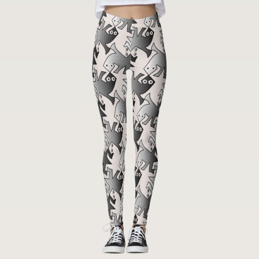 カエルの面分割レッグ レギンス (正面)