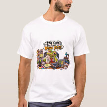 カエルの面白Tシャツ オフィスのユーモア 
