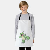 カエルの音楽ダンス エプロン (着用した状態)
