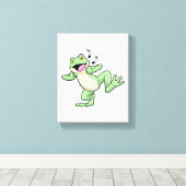 カエルの音楽ダンス キャンバスプリント (インサイチュ (ウッドフロア))
