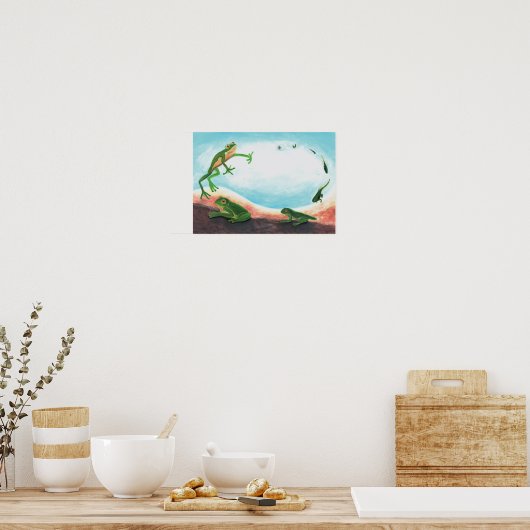 カエルの驚くべきライフサイクル ポスター (キッチン)