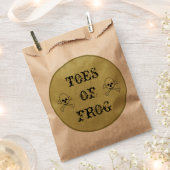 カエルの魔女のポションラベルのつま先 フェイバーバッグ (クリップ留めされた状態)