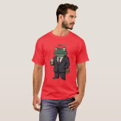 カエルのCEO 笑えるビジネスデザイン Tシャツ (正面フル)