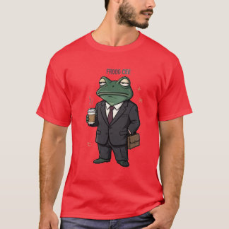 カエルのCEO 笑えるビジネスデザイン Tシャツ