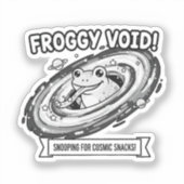 カエルのVoid 宇宙 カエル 漫画 シール (正面)