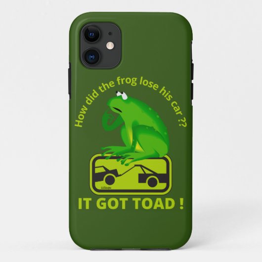 カエルはどうして車を失ったの? それはとうだい(Toad:イボガエル)になったんだ! Case-Mate iPhoneケース (裏面)
