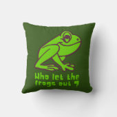 カエルはパチンと鳴おもしろいき声をあげた クッション (裏面)