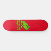 カエルはパチンと鳴おもしろいき声をあげた スケートボード (横)