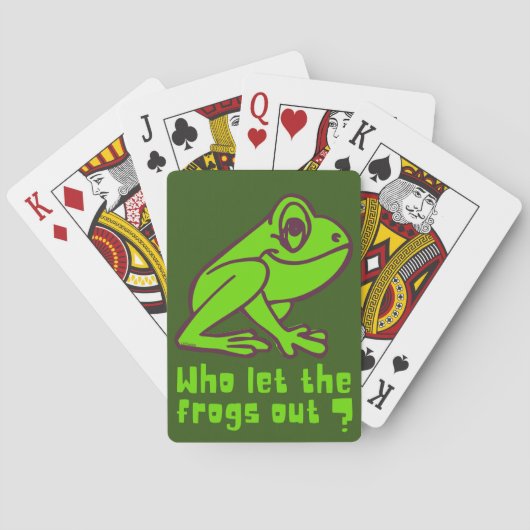 カエルはパチンと鳴おもしろいき声をあげた トランプ (裏面)
