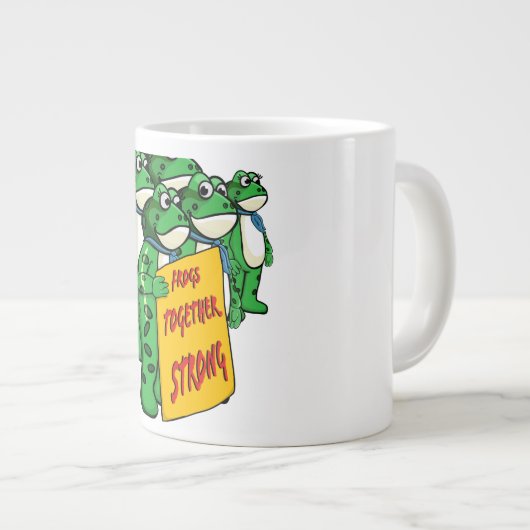 カエルは一緒に強し ジャンボコーヒーマグカップ (正面右)