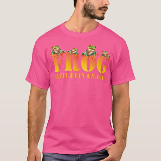 カエルは完全に神に頼る Tシャツ (正面)
