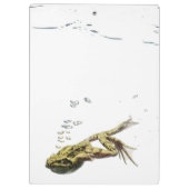 カエルは水に飛び込んでいたりそして潜っている クリップボード (裏面)