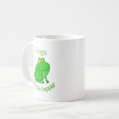 カエルは生命をより幸せにさせます コーヒーマグカップ (正面左)