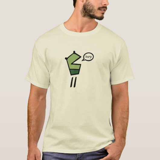 カエルは男のためにげっぷをします Tシャツ (正面)