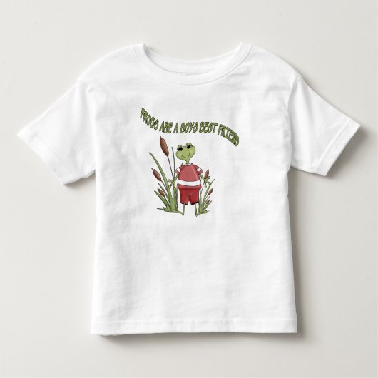 カエルは男の子の友最高のだ トドラーTシャツ (正面)