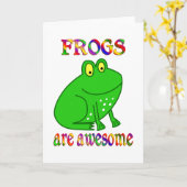 カエルは素晴らしいです カード (黄色い花)