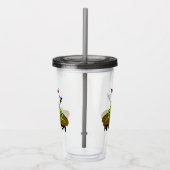 カエルは緑のおもしろいカエルの漫画を支配 アクリルタンブラー (右)