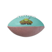 カエルは緑のおもしろいカエルの漫画を支配 アメリカンフットボール (回転90)