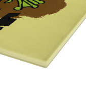 カエルは緑のおもしろいカエルの漫画を支配 カッティングボード (角)