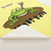 カエルは緑のおもしろいカエルの漫画を支配 シェルパブランケット (3/4)
