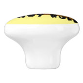 カエルは緑のおもしろいカエルの漫画を支配 セラミックノブ (側面)