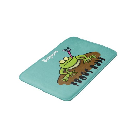 カエルは緑のおもしろいカエルの漫画を支配 バスマット (アングル)