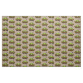 カエルは緑のおもしろいカエルの漫画を支配 ファブリック (ファットクウォーター)