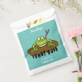 カエルは緑のおもしろいカエルの漫画を支配 フェイバーバッグ (封をした状態)