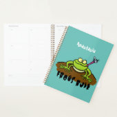 カエルは緑のおもしろいカエルの漫画を支配 プランナー手帳 (ディスプレー)