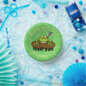 カエルは緑のおもしろいカエルの漫画を支配 ペーパーボウル (パーティー)