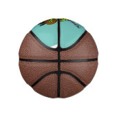 カエルは緑のおもしろいカエルの漫画を支配 ミニバスケットボール (右)