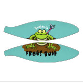 カエルは緑のおもしろいカエルの漫画を支配 ミニバスケットボール (パネル)