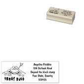 カエルは緑のおもしろいカエルの漫画を支配 ラバースタンプ (押印)