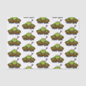 カエルは緑のおもしろいカエルの漫画を支配 薄葉紙 (正面)