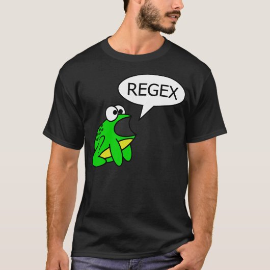 カエルは言います"Regex "を Tシャツ (正面)