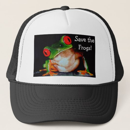 カエルは、カエルを救います! キャップ (正面)
