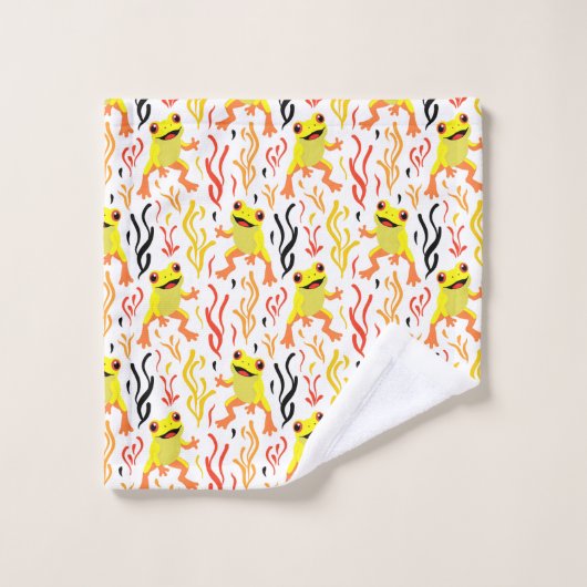 カエルよくはしゃぐ類 ウォッシュタオル (ウォッシュタオル)