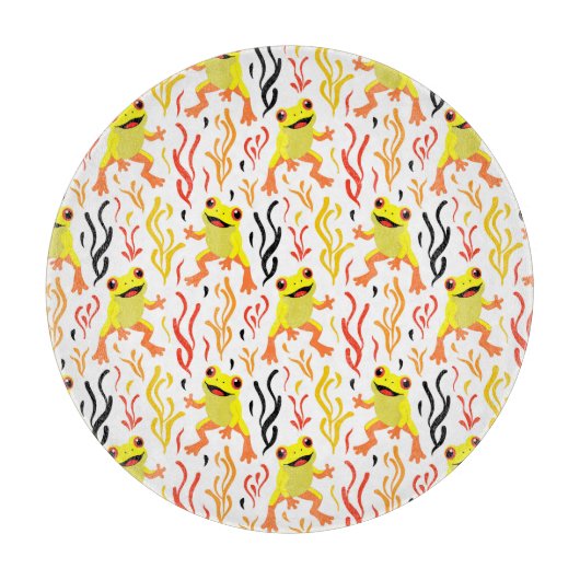 カエルよくはしゃぐ類 カッティングボード (正面)